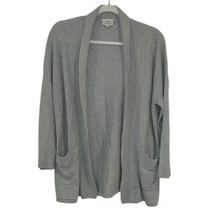 Aritzia Wilfred Gray Silk and Cashmere Open Front Cardigan size M fits Small